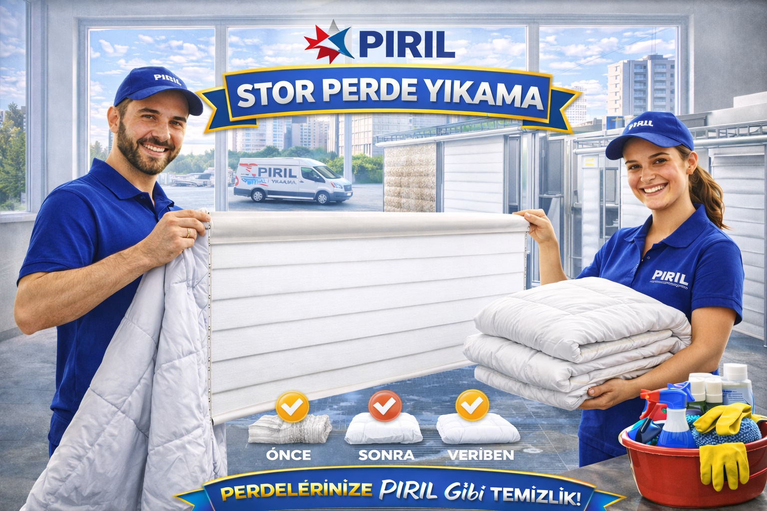 Stor perde yıkama hizmeti